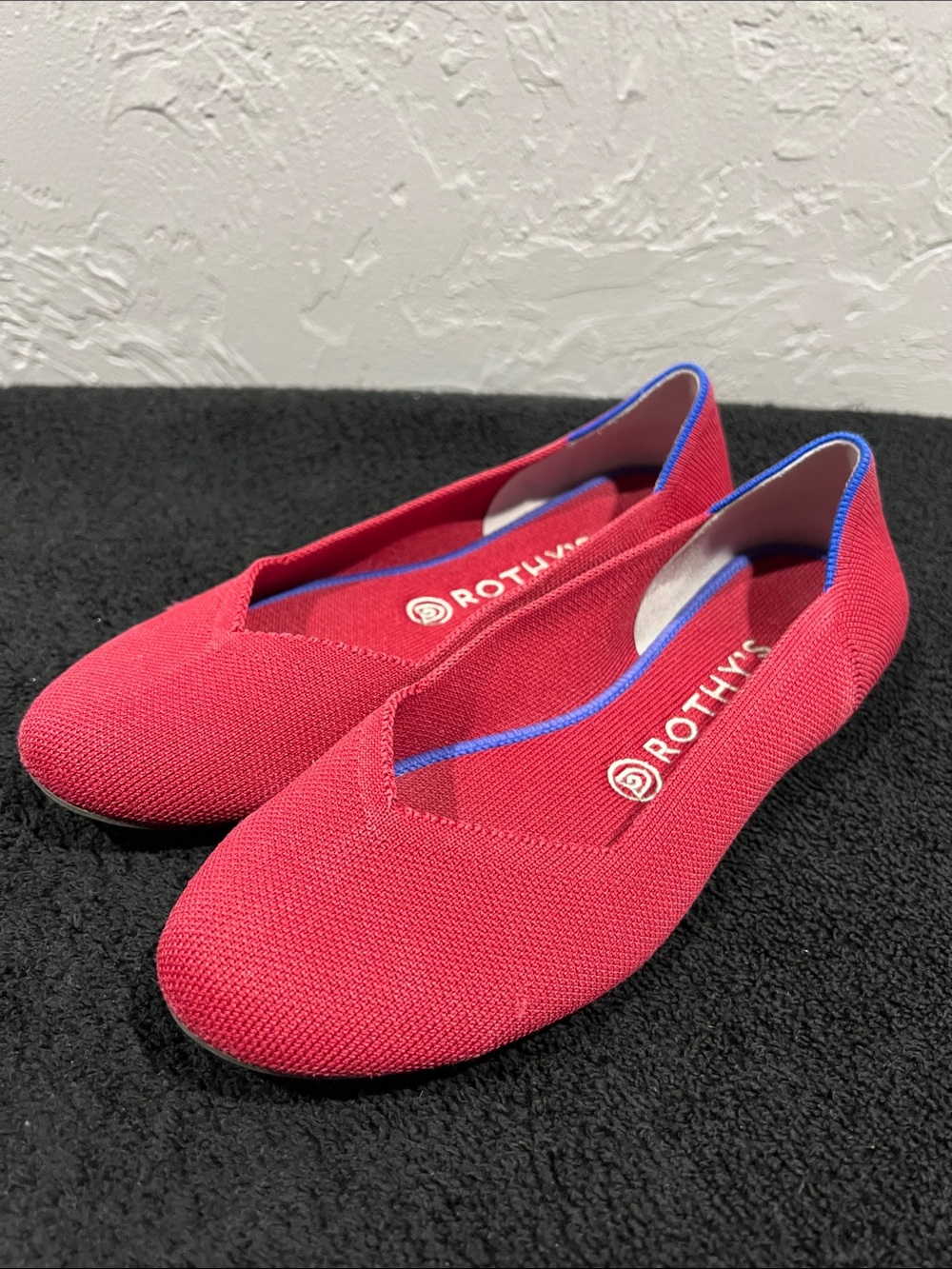 🔥ROTHYS Scooter Red The Flats Comfort Ballet Shoes Round Toe Women Sz 8.5 - EUC